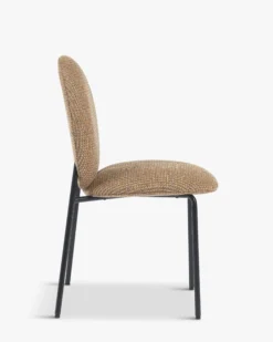 Chaise empilable, Tweed jaune miami & métal noir Blaze