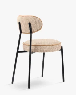 Chaise, Jaune moucheté & fer noir Milo