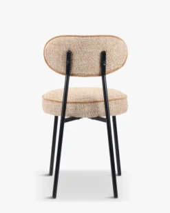 Chaise, Jaune moucheté & fer noir Milo