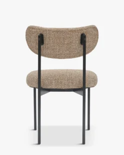 Chaise, Jaune moucheté & métal noir Jasper