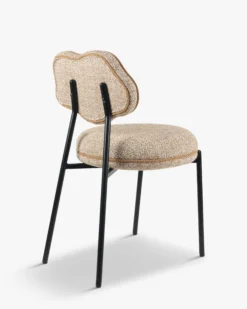 Chaise, Jaune moucheté & métal noir Arty