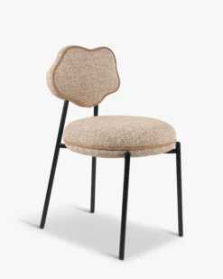 Chaise, Jaune moucheté & métal noir Arty