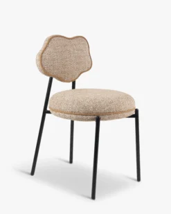 Chaise, Jaune moucheté & métal noir Arty
