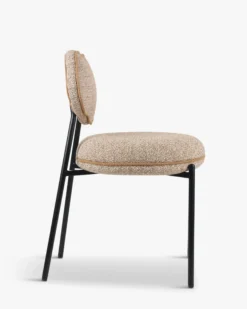 Chaise, Jaune moucheté & métal noir Arty