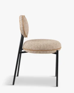 Chaise, Jaune moucheté & métal noir Arty