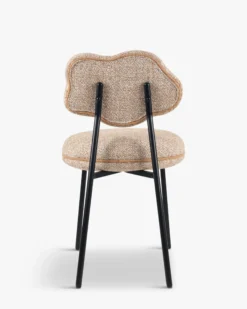Chaise, Jaune moucheté & métal noir Arty