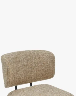 Chaise, Jaune moucheté & métal noir Abby