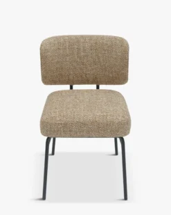 Chaise, Jaune moucheté & métal noir Abby
