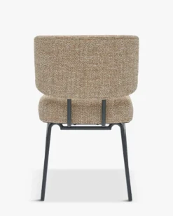 Chaise, Jaune moucheté & métal noir Abby