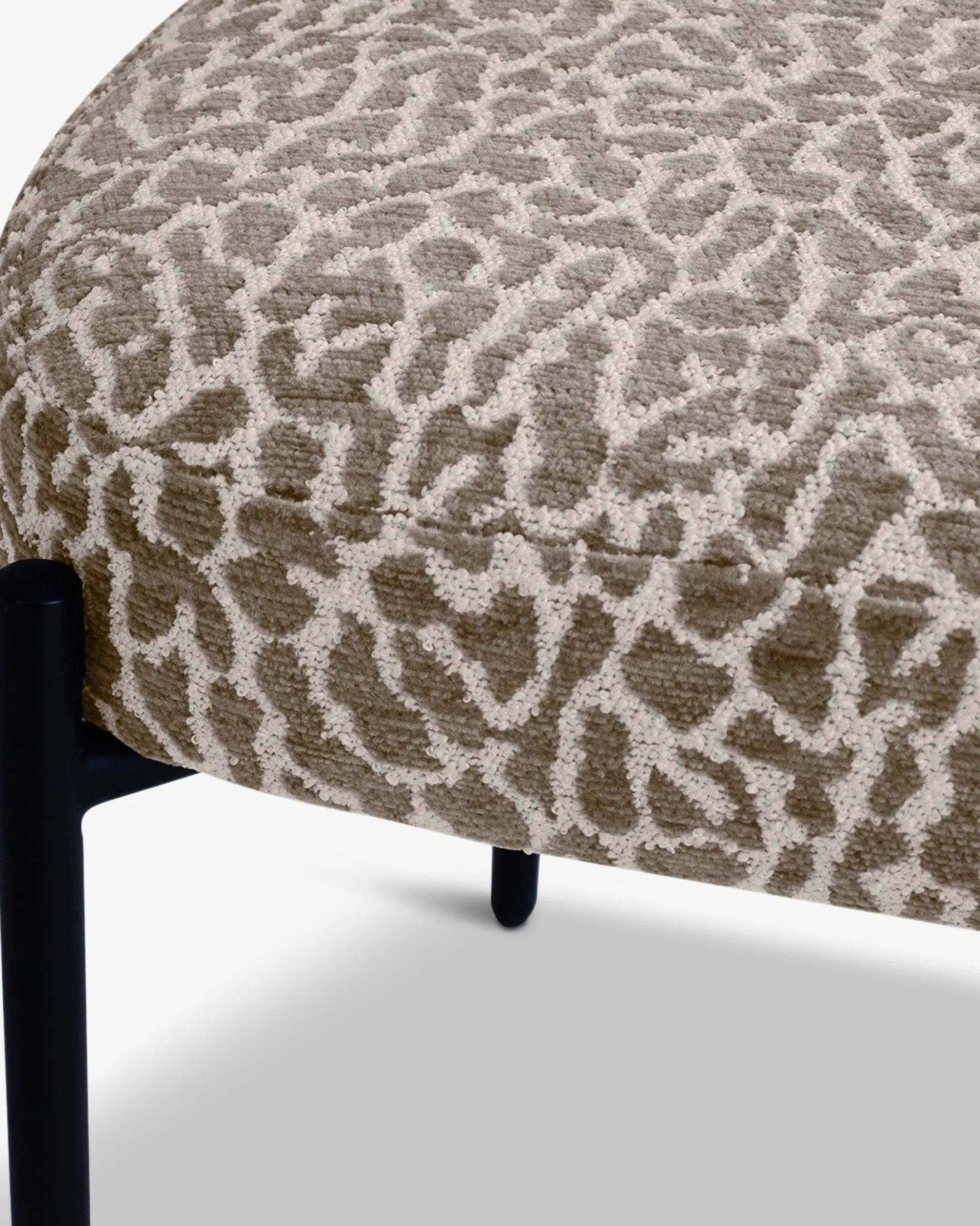 Chaise, Léopard marron & métal noir Mogan