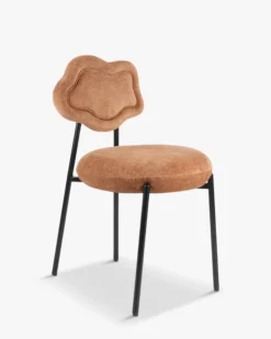 Chaise, Marron peluche & métal noir Arty