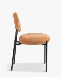 Chaise, Marron peluche & métal noir Arty