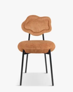 Chaise, Marron peluche & métal noir Arty