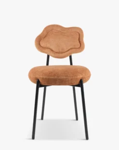 Chaise, Marron peluche & métal noir Arty
