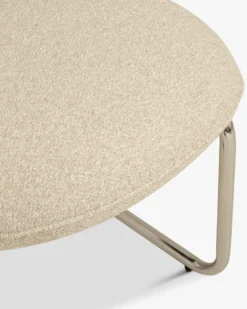 Chaise, Tweed beige nougat & métal chromé Amberta