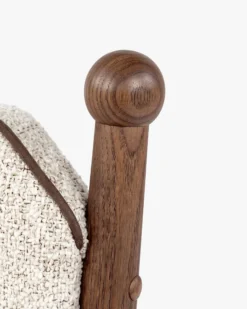 Chaise, Tweed écru meringue & Frêne massif Anna
