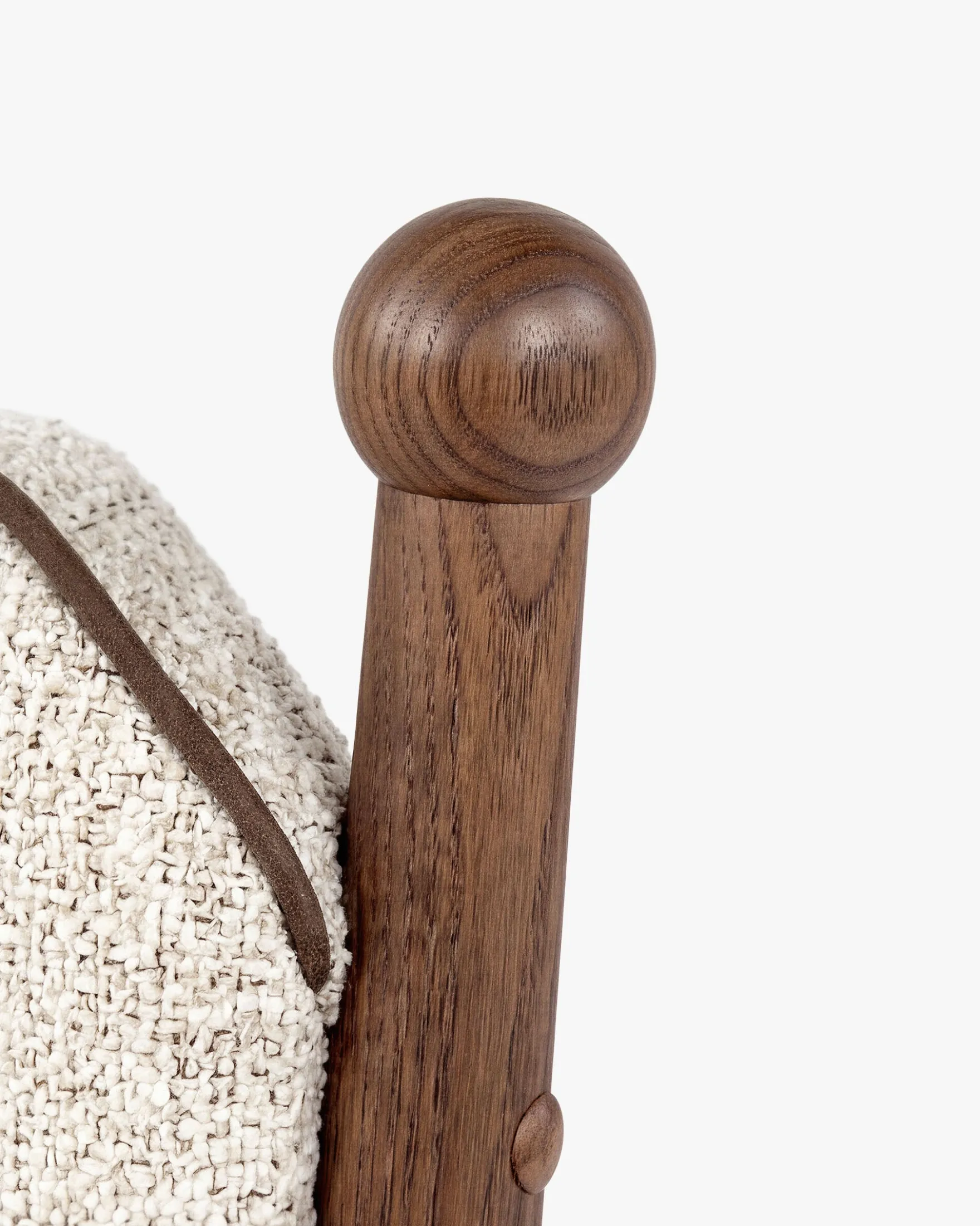 Chaise, Tweed écru meringue & Frêne massif Anna