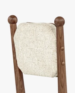 Chaise, Tweed écru meringue & Frêne massif Anna