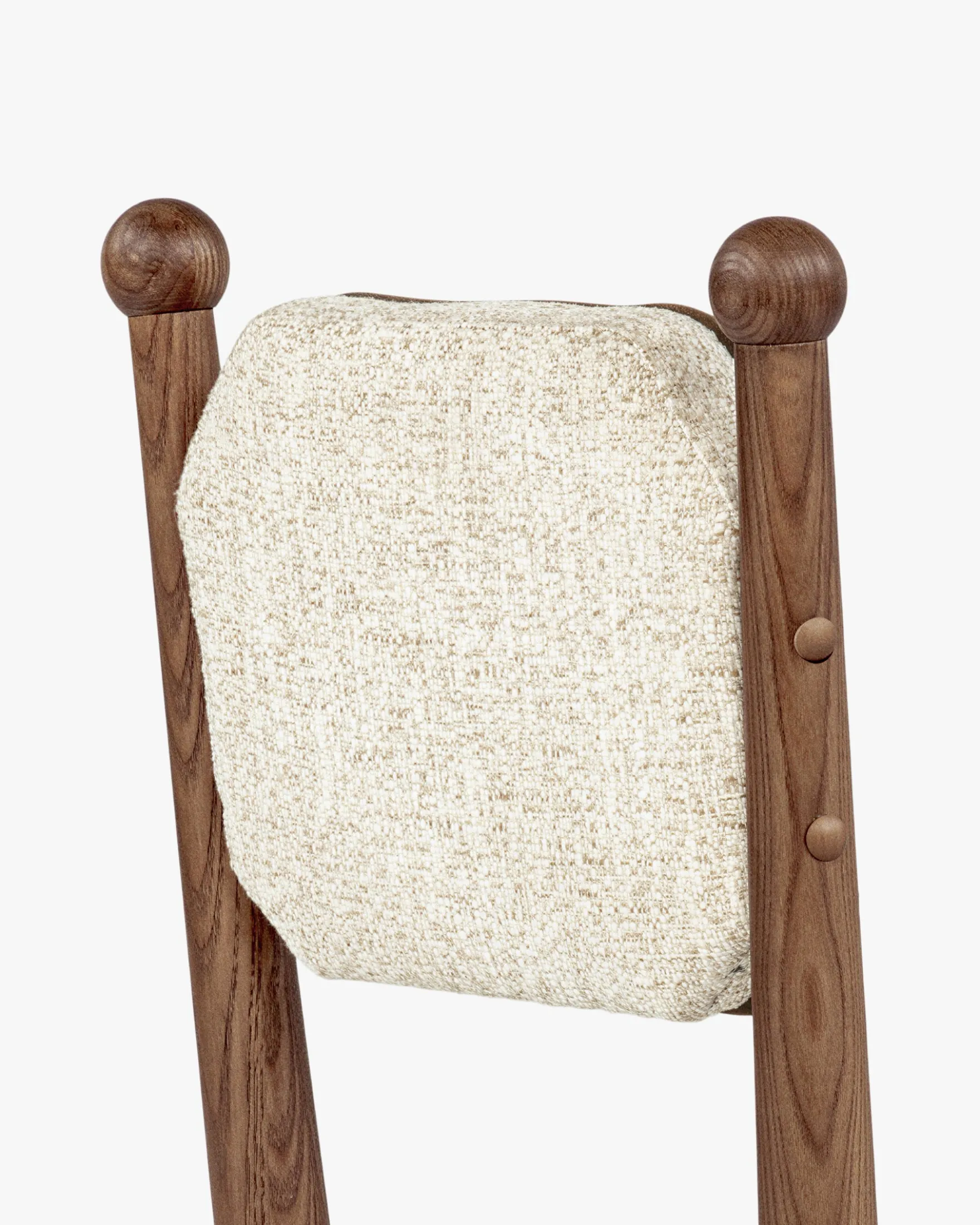 Chaise, Tweed écru meringue & Frêne massif Anna
