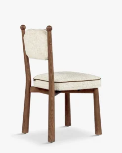 Chaise, Tweed écru meringue & Frêne massif Anna