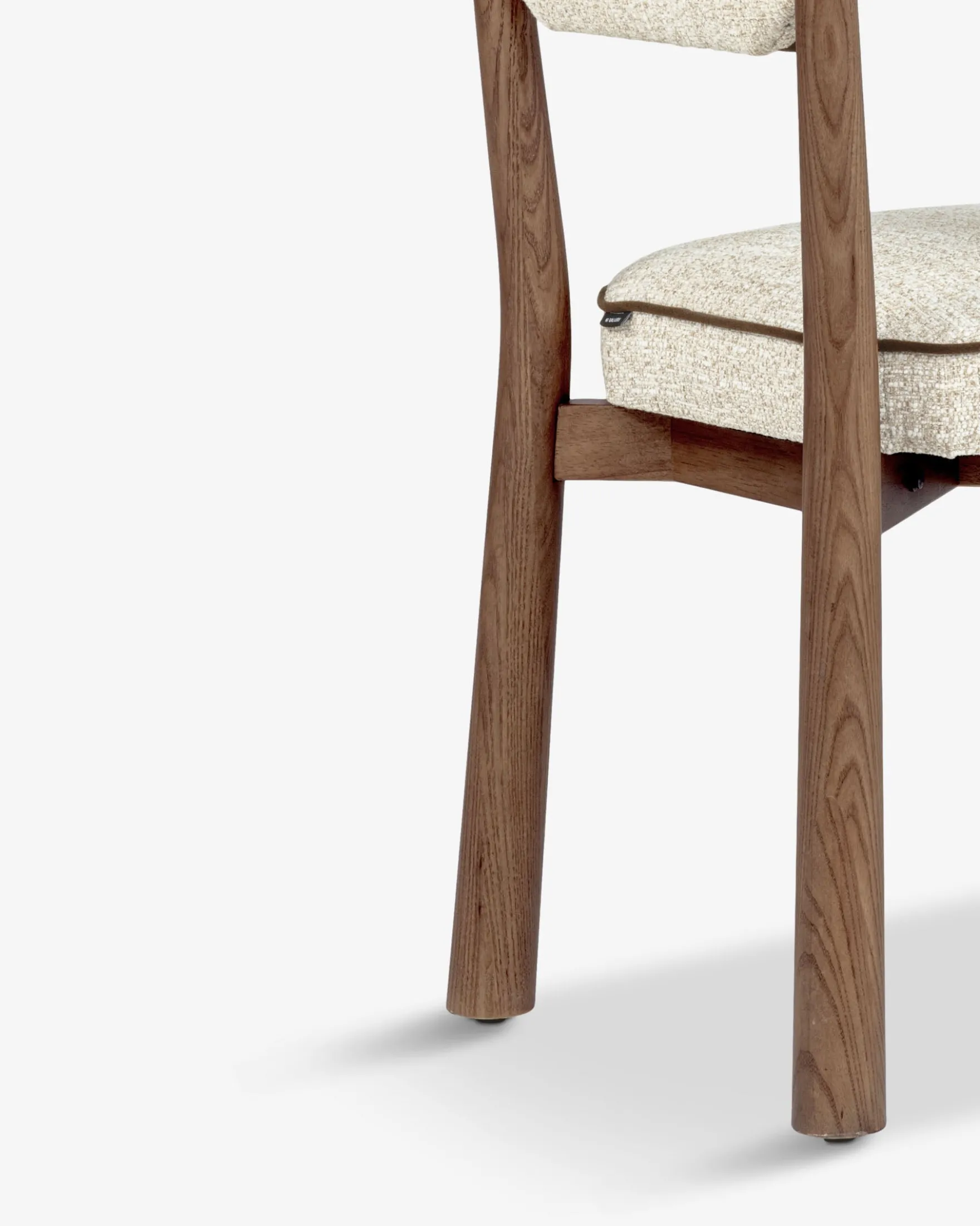 Chaise, Tweed écru meringue & Frêne massif Anna