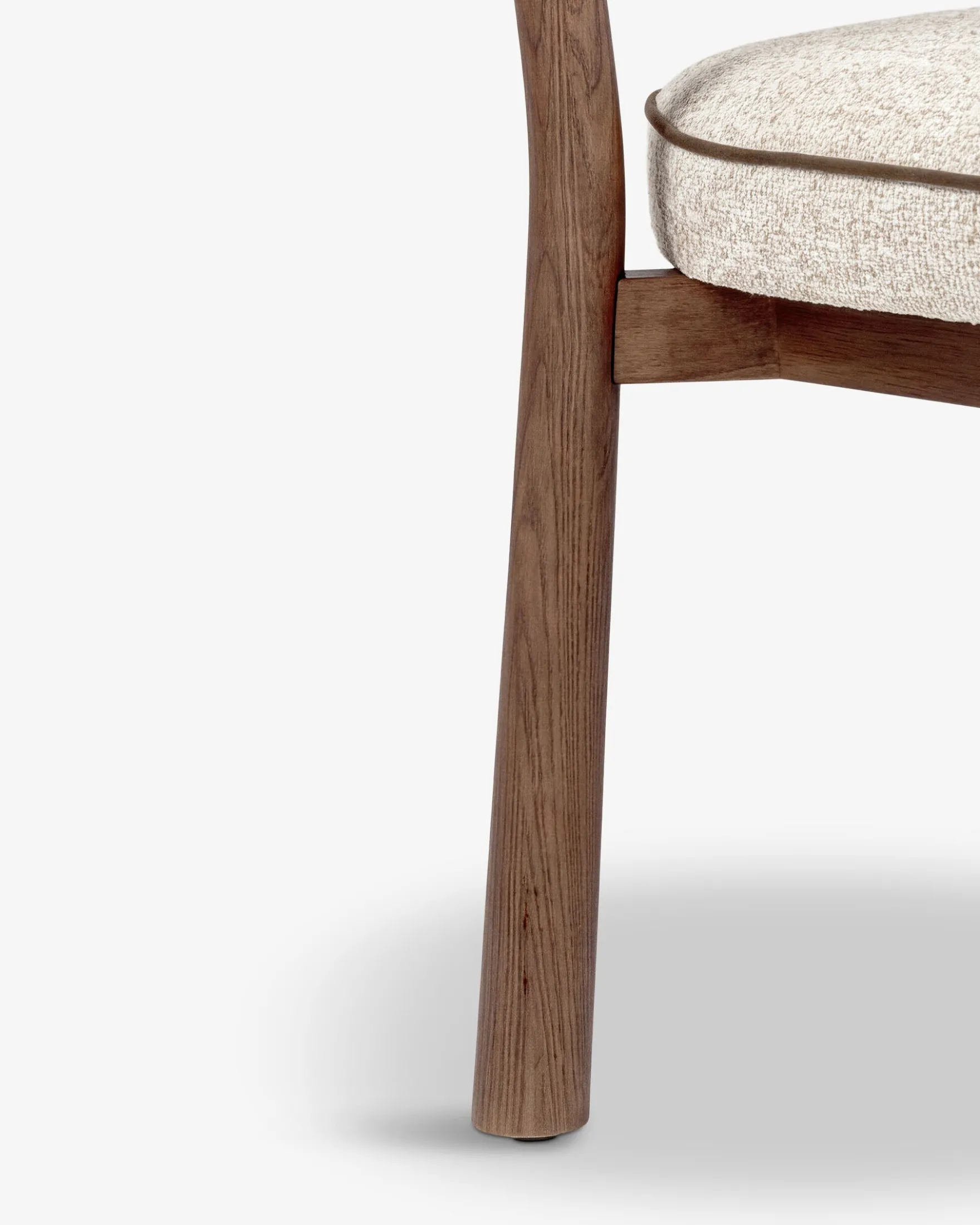 Chaise, Tweed écru meringue & Frêne massif Anna