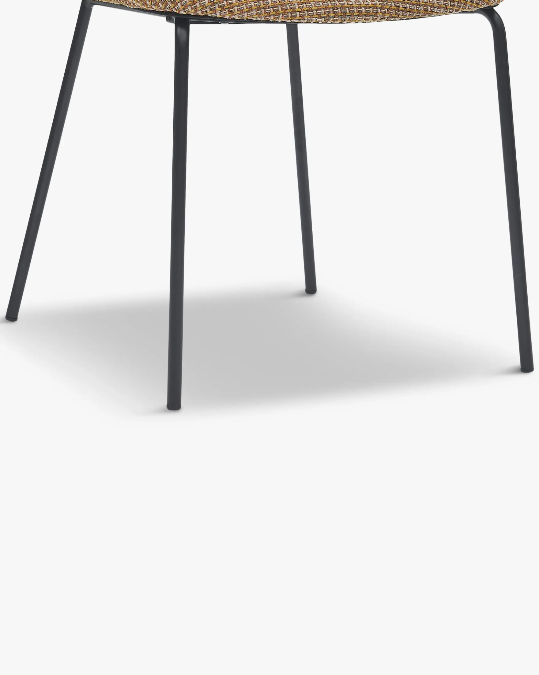 Chaise, Tweed jaune miami, bois noyer & métal noir Eero