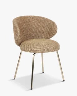 Chaise, Tweed jaune miami & laiton Savio
