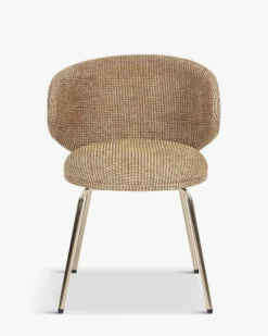 Chaise, Tweed jaune miami & laiton Savio
