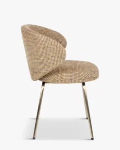 Chaise, Tweed jaune miami & laiton Savio