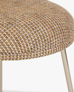 Chaise, Tweed jaune miami & laiton Savio