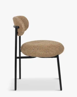 Chaise, Tweed jaune miami & metal noir Maia