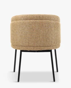 Chaise, Tweed jaune miami & metal noir Volta