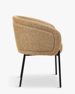 Chaise, Tweed jaune miami & metal noir Volta
