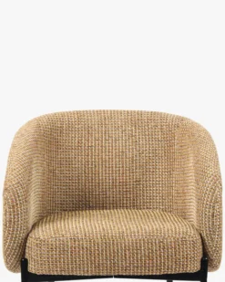 Chaise, Tweed jaune miami & metal noir Volta