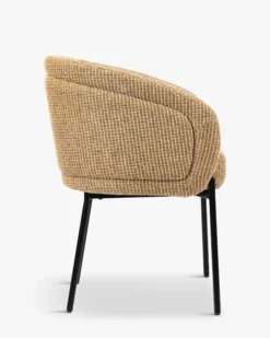 Chaise, Tweed jaune miami & metal noir Volta