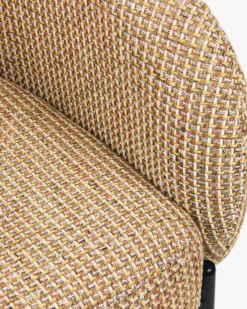Chaise, Tweed jaune miami & metal noir Volta