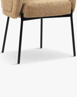 Chaise, Tweed jaune miami & metal noir Volta