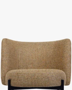 Chaise, Tweed jaune miami & metal noir Ray