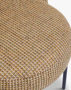 Chaise, Tweed jaune miami & metal noir Ray