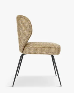 Chaise, Tweed jaune miami & métal noir Wayne