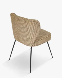 Chaise, Tweed jaune miami & métal noir Wayne