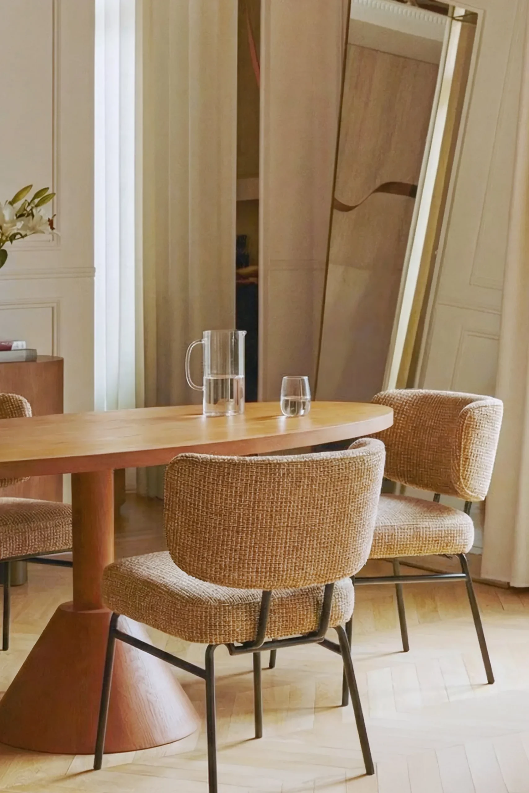 Chaise, Tweed Jaune miami & métal noir Abby