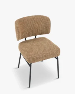 Chaise, Tweed Jaune miami & métal noir Abby