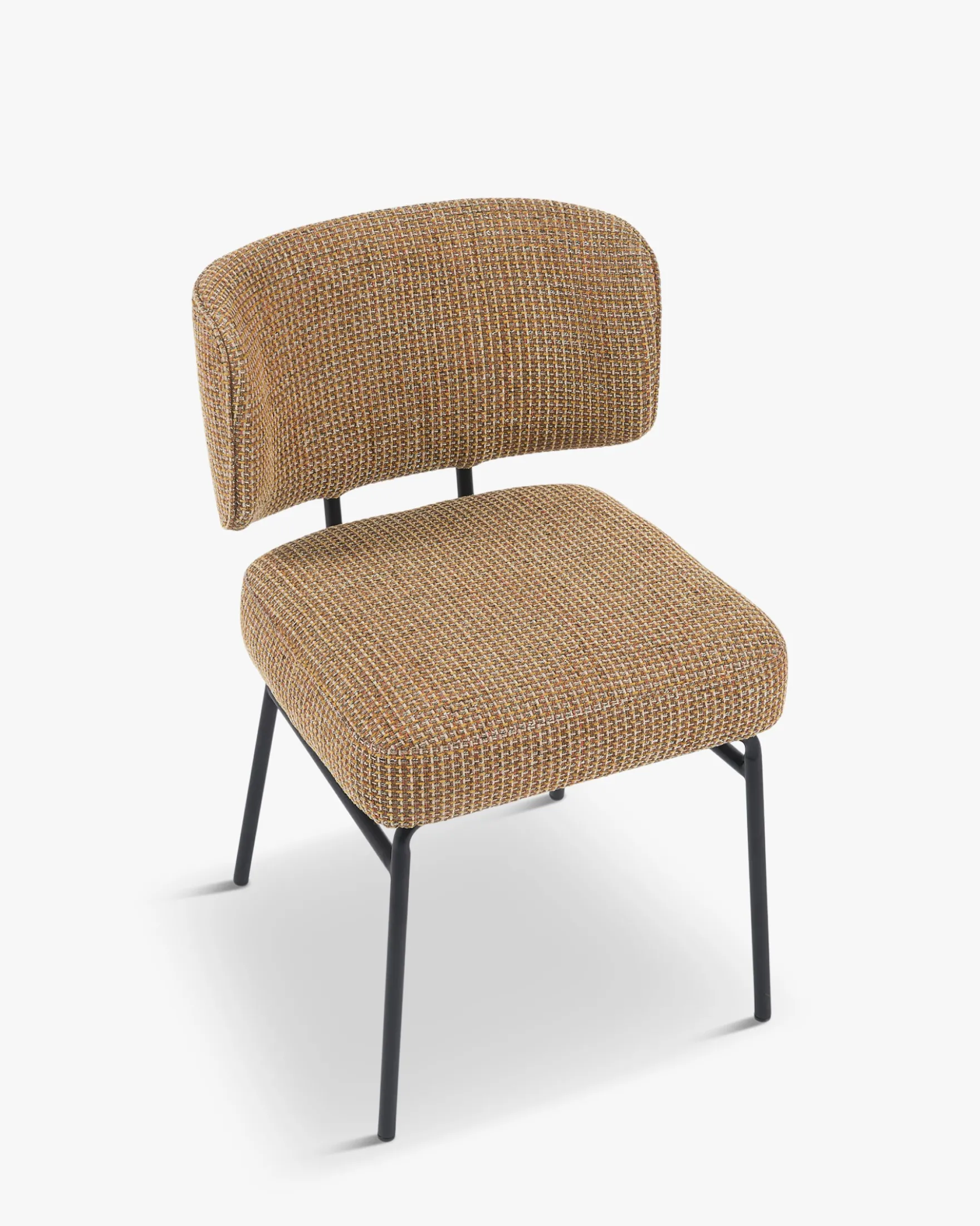 Chaise, Tweed Jaune miami & métal noir Abby
