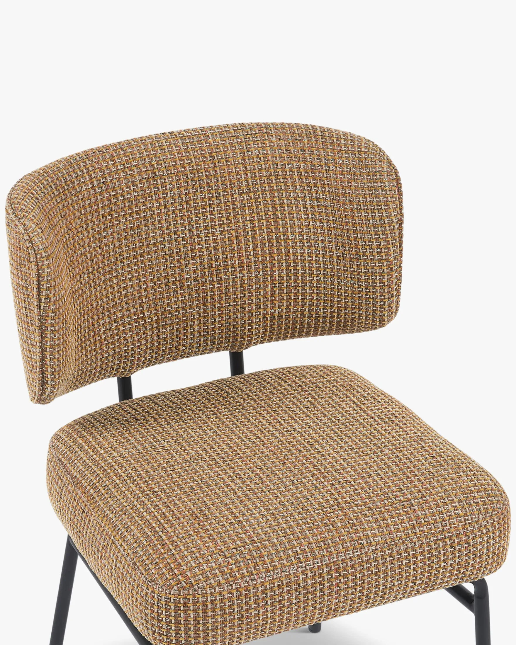 Chaise, Tweed Jaune miami & métal noir Abby