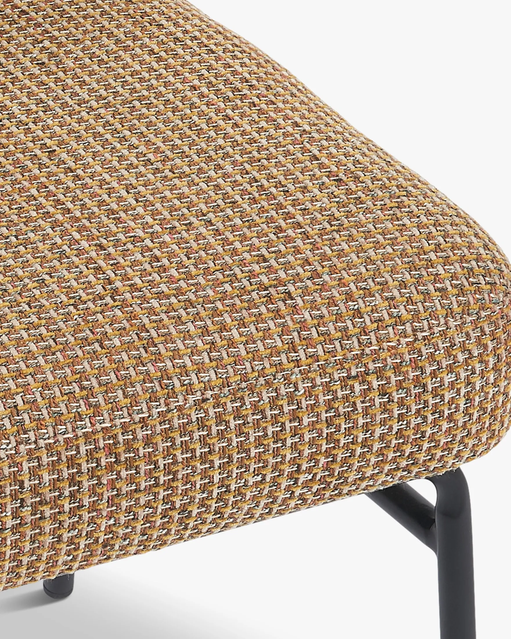 Chaise, Tweed Jaune miami & métal noir Abby