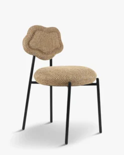 Chaise, Tweed jaune miami & métal noir Arty