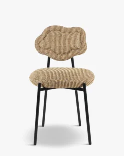 Chaise, Tweed jaune miami & métal noir Arty