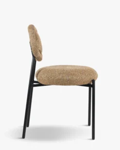 Chaise, Tweed jaune miami & métal noir Arty